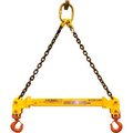 Caldwell Group. Strong-bac Adjustable Spreader Beam, 30,000 lbs Capacity, 120in, Chain Top Rigging, Yellow, Steel 32C-15-6/10